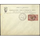1923 Bordeaux Philatelic Congress 1f lake & yellow green, superbly cancelled by the Expo c.d.s. on a