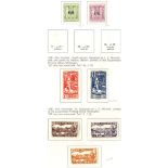 1902-52 M collection on printed leaves incl. 1902-06 5d M, 8d unused, 1915-25 KGV Heads 1½d to 1s (