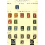 1855-1912 M & U collection on leaves incl. Imperf Chalons (generally poor), a few Perf Chalons, QV