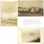 AVIATION 1910 Blackpool Air Show (6) and model aeroplanes of 1913 (3), all are RP's.