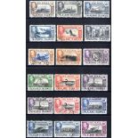 1938-50 Defin set VFU, SG.145/163, Cat. £225. (18)