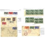 1937 Coronation collection of stamps & covers all neatly presented & written up on leaves incl.