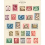 Collection on printed leaves incl. 1872-1940's Allied Occupation, West Germany, D.D.R, Berlin,