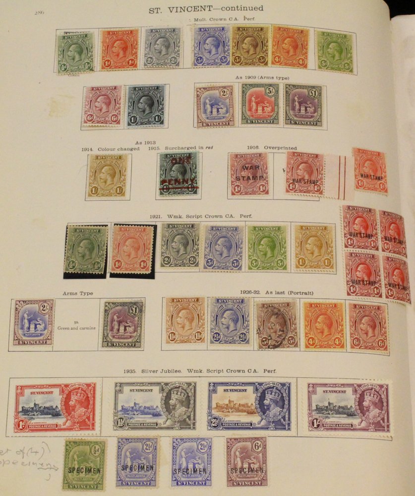 BRITISH EMPIRE 1840-1936 rather battered old Ideal album containing M & U ranges from most - Image 4 of 7