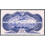 1936 AIR 50c ultramarine/rose, fine M, SG.541. (1) Cat. £1000