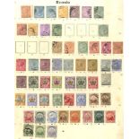 1865-1935 M & U collection on three printed album pages incl. 1865 to 1s U, P.14 x 12½ 3d, 6s & 1s