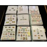 WORLD STAMPS on album pages by countries (1000's stamps) from around the world on original album