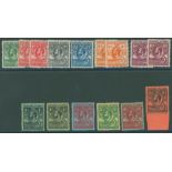 1929-97 Whale & Penguin set to £1 incl. 1d (2), 4d (2), 6d (2), 1s (2), one 1s mounted, rest M/U,