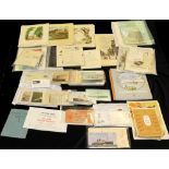 MARITIME COVERS, POSTCARDS, MENUS etc. 20thC early-mid assembly British, French, Belgian,