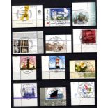 2000-10 modern collection of VFU stamps (odd UM) mainly fine corner marginal examples each with a