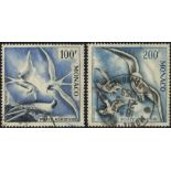 1955-58 Air 'Birds' Perf 13 100f Roseate Terns & 200f Herring Gulls - both VFU, SG.508a/9a. (2) Cat.