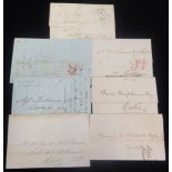 1841-48 folded letters (4) all from Gibraltar to Spain with no postal markings (3 to Cadiz, 1 to