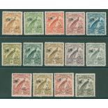 1931 Air Optd set, M (1s - small thin at top), SG.163/176. Cat. £300. (14)