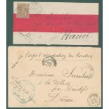 INDO-CHINA 1902 stampless military mail envelope to France endorsed 'Corps D'Occupation du Tonkin'