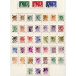 1937-49 collection U on philatelic leaves with a fair first $10, 1948 Wedding with indistinct pmk on