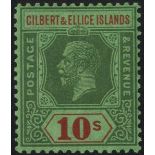 1922-27 10s green & red/emerald, fresh UM, SG.35. (1) Cat. £160