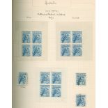 Valuable collection in three albums with 1913 Roos to 5s (excl. 6d) M, set to 5s FU incl. few