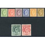 1904-12 MCCA set, M (2½d fault & 3s crease), SG.43/50. (8) Cat. £475.