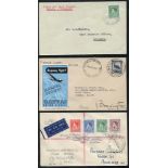 1938-47 first flight covers (3) 1938 March 18th Survey flight Rabaul - Salamaua (50 flown), 1938