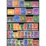 1938-49 KGVI Defin set of 25 M, SG.135/149, 1952 KGVI Defin set of 15 M, SG.158/172. (40) Cat. £640