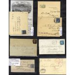 1840-1937 miscellaneous range of 23 covers incl. 1840 1d cover Dublin to London, four margins,