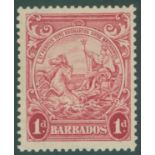 1939 1d scarlet P 13½x13 UM, light gum toning, SG.249a. Cat £275