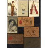 COLLECTION in album of approx 190 cards, British & European ranges incl. Embossed, hold to light,