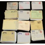 BRITISH COMMONWEALTH AIR LETTERS (approx 250) both U & unused, all folded & mostly typed
