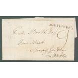 LONDON 19th Century collection of 36 entires, wrappers or fronts, all are fully transcribed by the