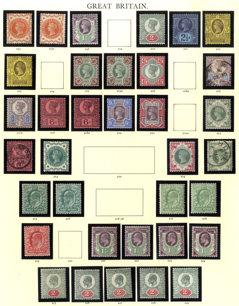 COLLECTION 1840-1970 M & U housed in a Windsor album incl. 1840 1d & 2d (both four margined),