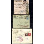 1834-1916 selection of entires, cards & covers, various frankings & cancels with 1916 registered