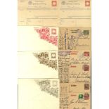 BAVARIA postal stationery range of 23 used & 16 unused items - wrappers, postcards, envelopes etc.