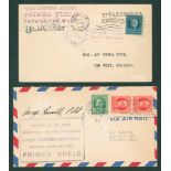 1927 Oct 29th P.A.A. first flight cover Havana - Key West with cachet & pilot signed H.Wells, 1931