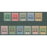 1922 Leeward Stamps Optd set M, SG.1/11. (11) Cat. £150