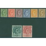 1904-12 MCCA set, fine M, SG.43/50. Cat. £475. (8)