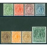 1921-28 MSCA set, fine M, SG.73/80. Cat. £150. (8)