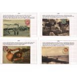 1915 PPC of camels & log cutting to France, franked 5c green, tied 'Tripoli Corrispondenze' d/