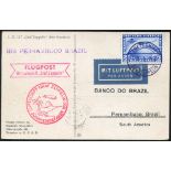 1930 South America flight PPC of LZ127 over Lake Constanz, franked 2rm South America flight Mi.