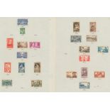 1853-1940 collection of over 400 M or U stamps on leaves, noted better M commems, good starter