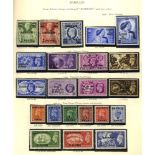 BRITISH COMMONWEALTH KGVI M collection housed in The Printed Crown album with full, part or short