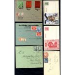 1913-33 selection of cards/covers incl. Wilhelm II Jubilee; 1923 Taxe Percue stamps on Halle