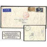 1935 envelope with airmail label affixed from Manchester to Buenos Aires, Argentina, franked 10s