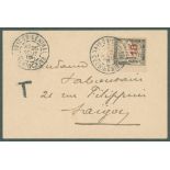 INDO-CHINA 1905 envelope to Saigon franked Postage Due 10 on 60c black tied by 'Saigon Central/