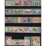 1938 Defin set M, SG.150/161, 1948 Wedding set, SG.164/5, 1953 Defin set M, SG.179/190, Cat. £323 (