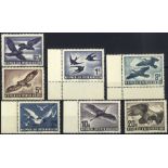 1950-53 Air 'Birds' set UM incl. marginals (4) SG.1215/1221. Cat. £500 (7)
