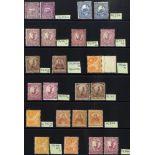 1888 - 1910 M range of 23 stamps odd duplicate, tagged & identified by the vendor, odd heavy hinge