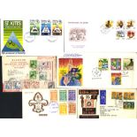 BOY SCOUTS collection of 105+ covers mainly First Days or Special Event countries incl. Australia,