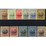 1916 MCCA set complete optd SPECIMEN either unused or part o.g, SG.181s/191s. Cat. £275