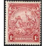 1939 1d scarlet fine M, centred to right, SG 249, Cat. £275