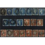 1840-41 LINE ENGRAVED IMPERFS (20) comprising 1840 1d KB, 2d IF both with three clear margins,